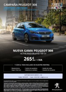 Renting Peugeot 308 Navarra