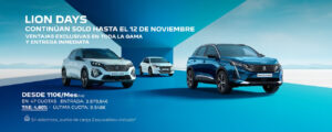 Lion days peugeot hasta el 12 nov de 2023
